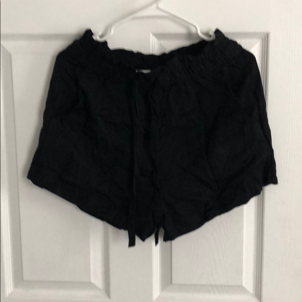 Paper bag short with tie front